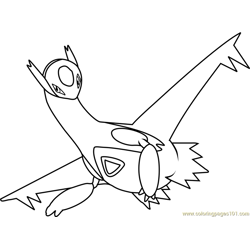 Latios Pokemon Free Coloring Page for Kids