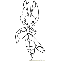 Leavanny Pokemon Free Coloring Page for Kids