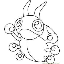 Ledyba Pokemon Free Coloring Page for Kids