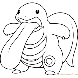 Lickitung Pokemon Free Coloring Page for Kids