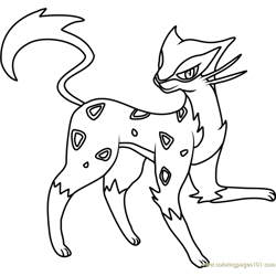 Liepard Pokemon Free Coloring Page for Kids