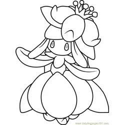 Lilligant Pokemon Free Coloring Page for Kids