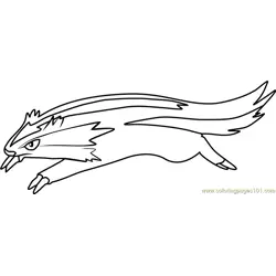 Linoone Pokemon Free Coloring Page for Kids