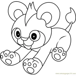 Litleo Pokemon Free Coloring Page for Kids