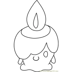 Litwick Pokemon Free Coloring Page for Kids