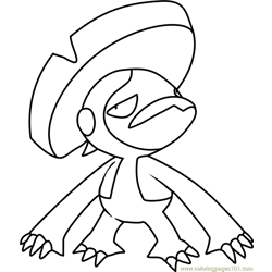 Lombre Pokemon Free Coloring Page for Kids