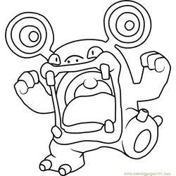 Loudred Pokemon Free Coloring Page for Kids