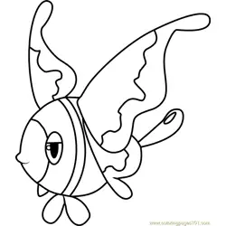 Lumineon Pokemon Free Coloring Page for Kids