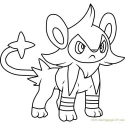 Luxio Pokemon Free Coloring Page for Kids