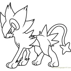 Luxray Pokemon Free Coloring Page for Kids