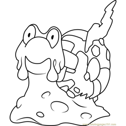 Magcargo Pokemon Free Coloring Page for Kids