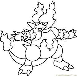 Magmar Pokemon Free Coloring Page for Kids