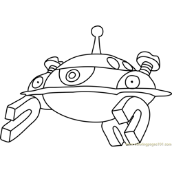 Magnezone Pokemon Free Coloring Page for Kids