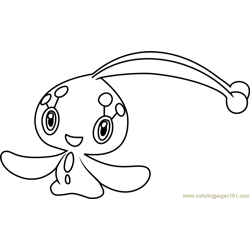 Manaphy Pokemon Free Coloring Page for Kids