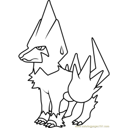 Manectric Pokemon Free Coloring Page for Kids
