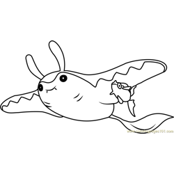 Mantine Pokemon Free Coloring Page for Kids