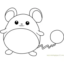 Marill Pokemon Free Coloring Page for Kids