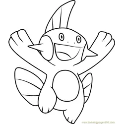 Marshtomp Pokemon Free Coloring Page for Kids