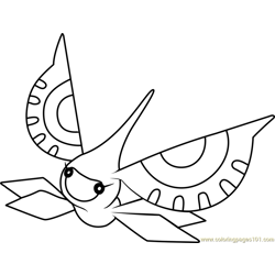 Masquerain Pokemon Free Coloring Page for Kids