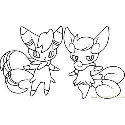 Meowstic Pokemon Free Coloring Page for Kids