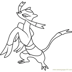 Mienshao Pokemon Free Coloring Page for Kids