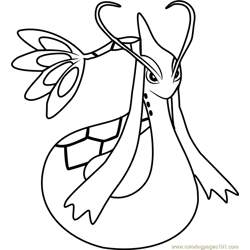 Milotic Pokemon Free Coloring Page for Kids
