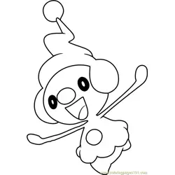 Mime Jr Free Coloring Page for Kids