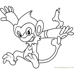 Monferno Pokemon Free Coloring Page for Kids
