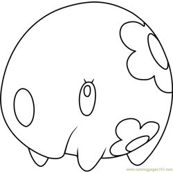 Munna Pokemon Free Coloring Page for Kids