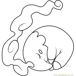 Musharna Pokemon Free Coloring Page for Kids
