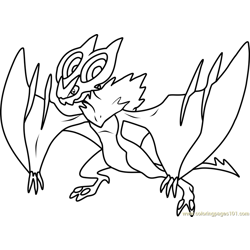 Noivern Pokemon Free Coloring Page for Kids