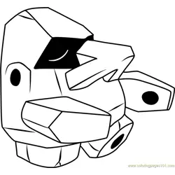 Nosepass Pokemon Free Coloring Page for Kids
