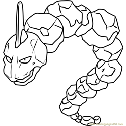 Onix Pokemon Free Coloring Page for Kids