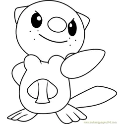 Oshawott Pokemon Free Coloring Page for Kids