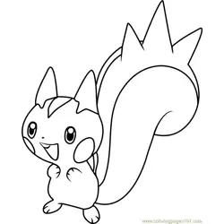 Pachirisu Pokemon Free Coloring Page for Kids
