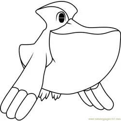 Pelipper Pokemon Free Coloring Page for Kids