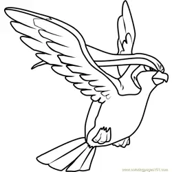Pidgeot Pokemon Free Coloring Page for Kids