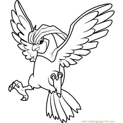 Pidgeotto Pokemon Free Coloring Page for Kids