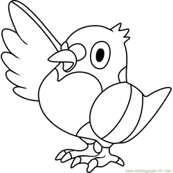 Pidove Pokemon Free Coloring Page for Kids