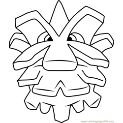 Pineco Pokemon Free Coloring Page for Kids