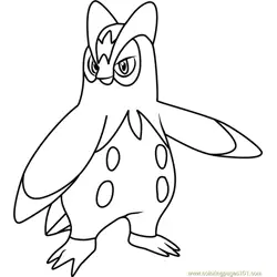 Prinplup Pokemon Free Coloring Page for Kids