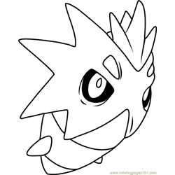 Pupitar Pokemon Free Coloring Page for Kids