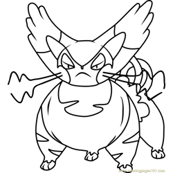 Purugly Pokemon Free Coloring Page for Kids