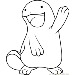 Quagsire Pokemon Free Coloring Page for Kids