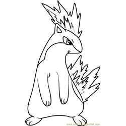 Quilava Pokemon Free Coloring Page for Kids