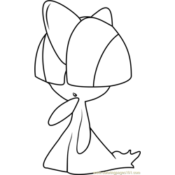 Ralts Pokemon Free Coloring Page for Kids