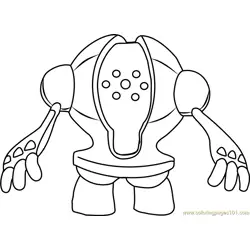 Registeel Pokemon Free Coloring Page for Kids