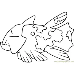 Relicanth Pokemon Free Coloring Page for Kids