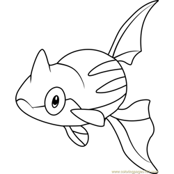 Remoraid Pokemon Free Coloring Page for Kids