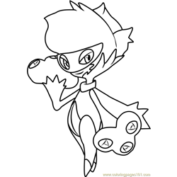 Roserade Pokemon Free Coloring Page for Kids